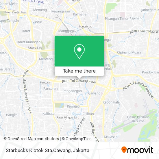 Starbucks Klotok Sta.Cawang map