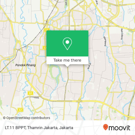 LT.11 BPPT, Thamrin Jakarta map