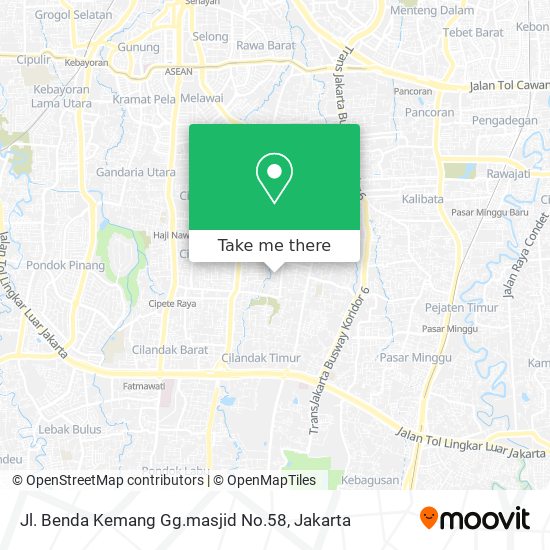 Jl. Benda Kemang Gg.masjid No.58 map