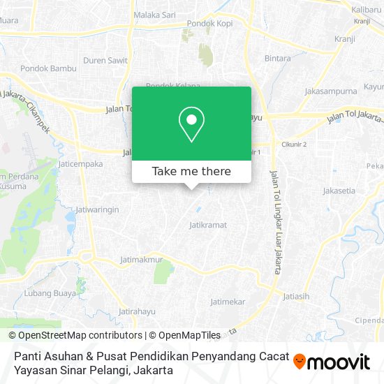 Panti Asuhan & Pusat Pendidikan Penyandang Cacat Yayasan Sinar Pelangi map