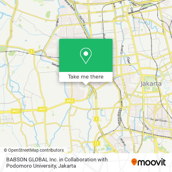 BABSON GLOBAL Inc. in Collaboration with Podomoro University map