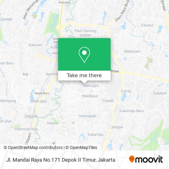 Jl. Mandai Raya No.171 Depok II Timur map