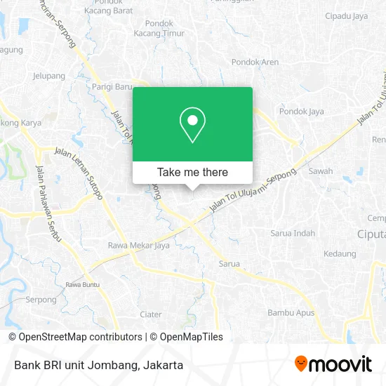 Bank BRI unit Jombang map