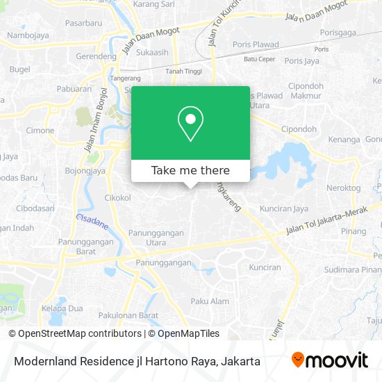 Modernland Residence jl Hartono Raya map