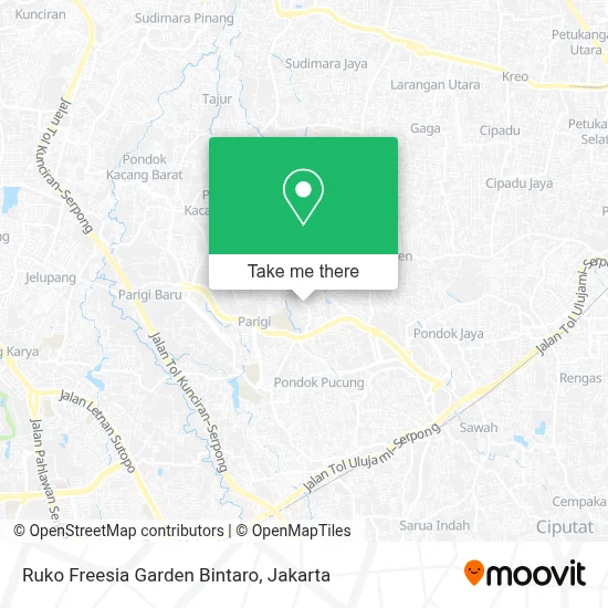 Ruko Freesia Garden Bintaro map