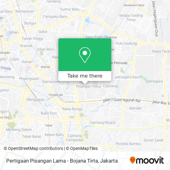 Pertigaan Pisangan Lama - Bojana Tirta map