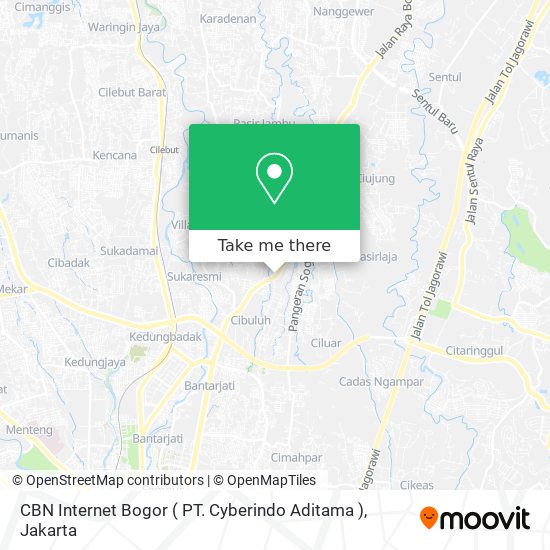 CBN Internet Bogor ( PT. Cyberindo Aditama ) map