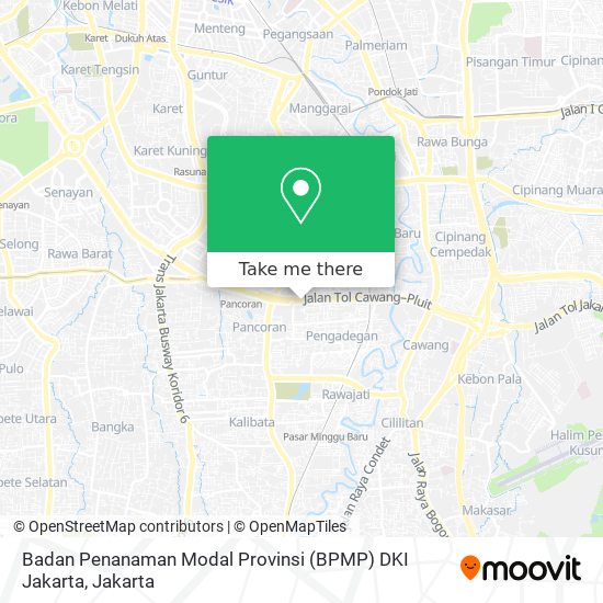 Badan Penanaman Modal Provinsi (BPMP) DKI Jakarta map