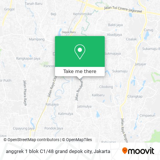 anggrek 1 blok C1 / 48 grand depok city map