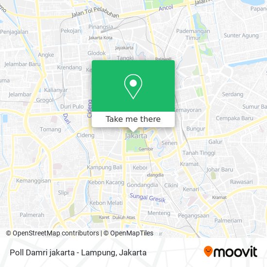 Poll Damri jakarta - Lampung map