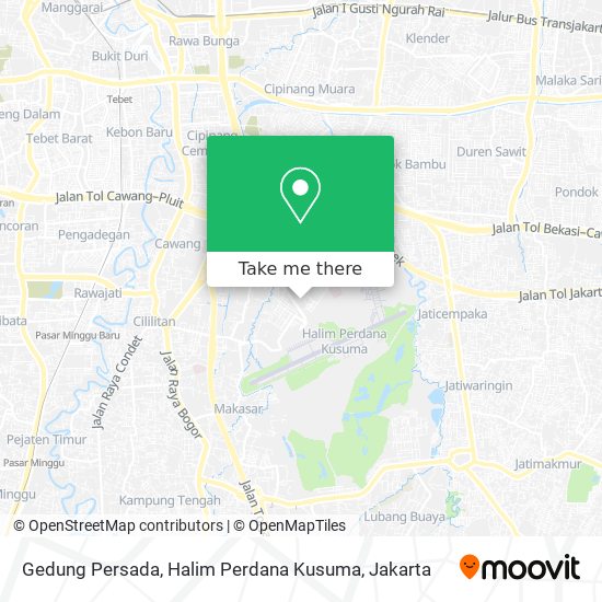 Gedung Persada, Halim Perdana Kusuma map