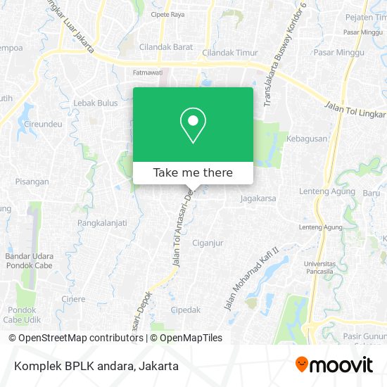 Komplek BPLK andara map