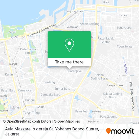 Aula Mazzarello gereja St. Yohanes Bosco-Sunter map