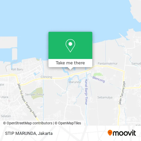 How to get to STIP MARUNDA in Jakarta Utara by Bus or Train?