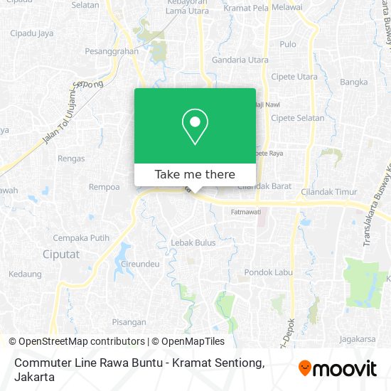 Commuter Line Rawa Buntu - Kramat Sentiong map