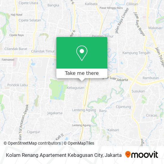 Kolam Renang Apartement Kebagusan City map