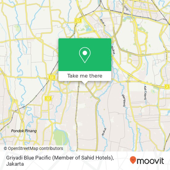 Griyadi Blue Pacific (Member of Sahid Hotels) map