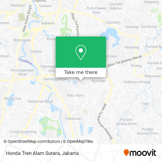 Honda Tren Alam Sutera map