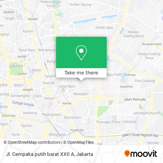 Jl. Cempaka putih barat XXII A map