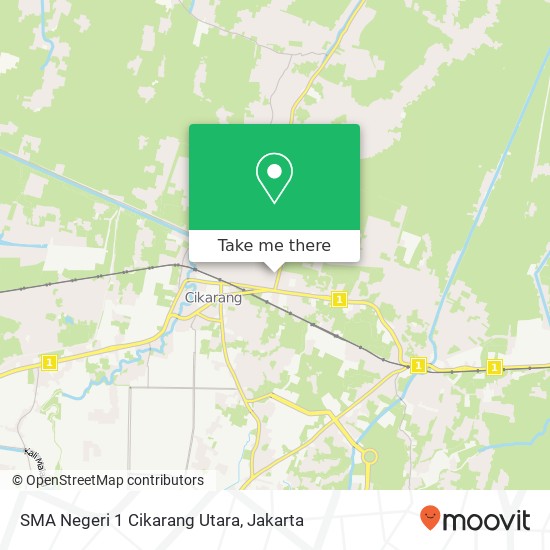 SMA Negeri 1 Cikarang Utara map