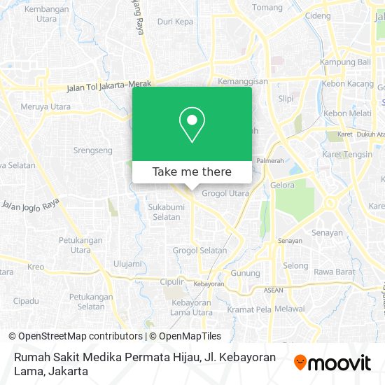 Rumah Sakit Medika Permata Hijau, Jl. Kebayoran Lama map