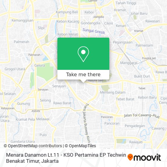 Menara Danamon Lt.11 - KSO Pertamina EP Techwin Benakat Timur map