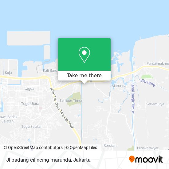 Jl padang cilincing marunda map