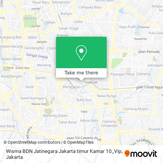 Wisma BDN Jatinegara Jakarta timur Kamar 10_Vip map