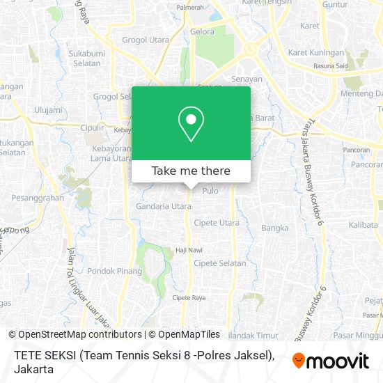 TETE SEKSI (Team Tennis Seksi 8 -Polres Jaksel) map