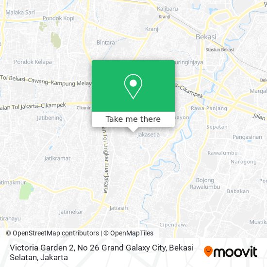 Victoria Garden 2, No 26 Grand Galaxy City, Bekasi Selatan map