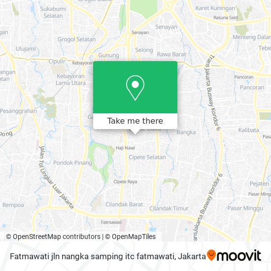 Fatmawati jln nangka samping itc fatmawati map