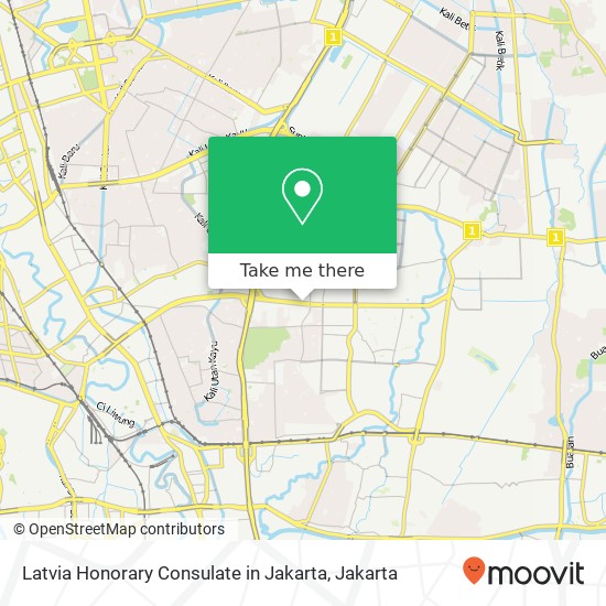 Latvia Honorary Consulate in Jakarta map