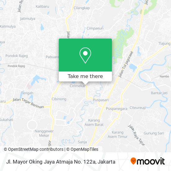 Jl. Mayor Oking Jaya Atmaja No. 122a map