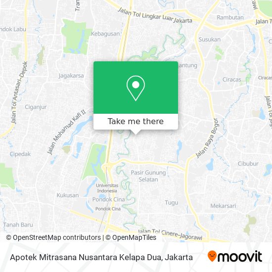 Apotek Mitrasana Nusantara Kelapa Dua map