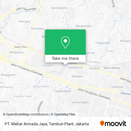 PT. Mekar Armada Jaya, Tambun Plant map