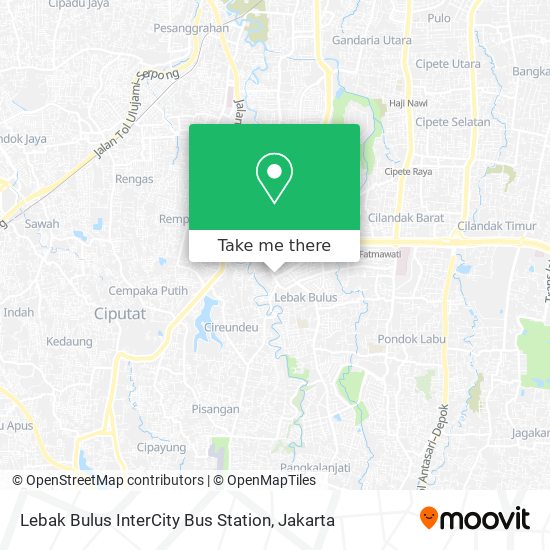 Lebak Bulus InterCity Bus Station map