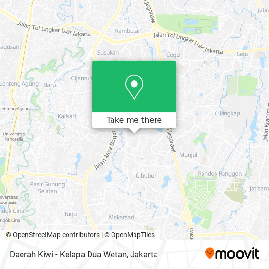 Daerah Kiwi - Kelapa Dua Wetan map
