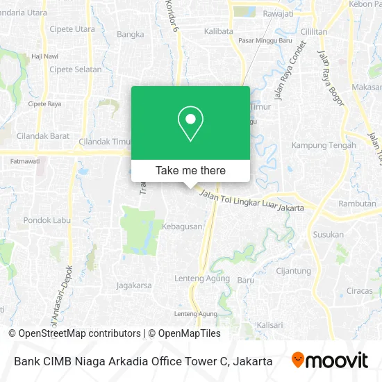 Bank CIMB Niaga Arkadia Office Tower C map