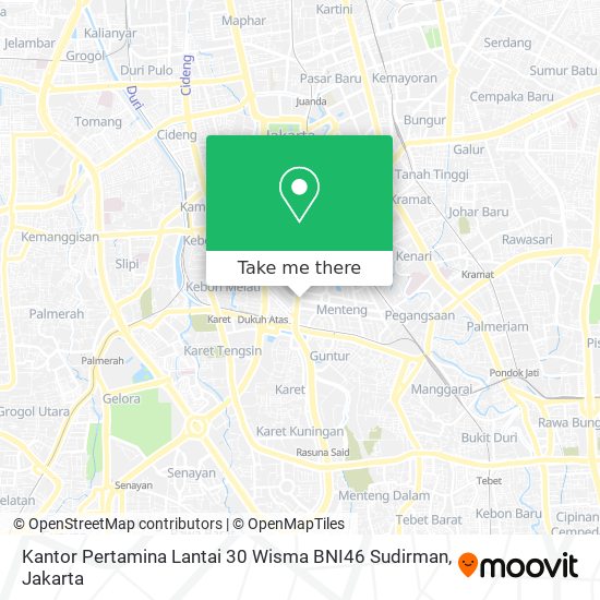 Kantor Pertamina Lantai 30 Wisma BNI46 Sudirman map