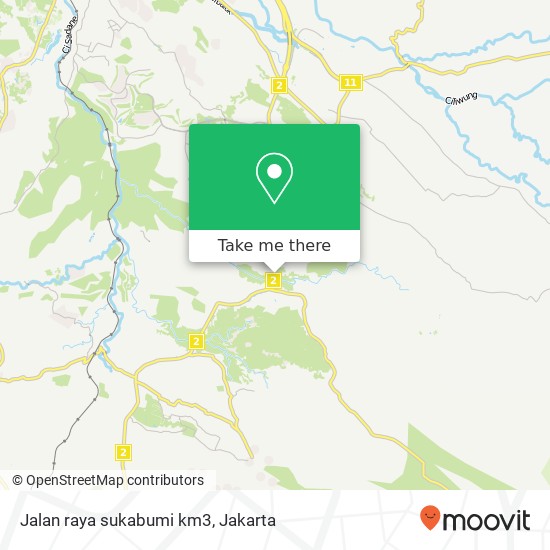 Jalan raya sukabumi km3 map