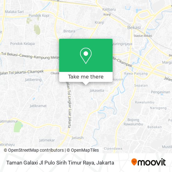Taman Galaxi Jl Pulo Sirih Timur Raya map