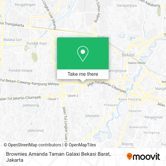 Brownies Amanda Taman Galaxi Bekasi Barat map