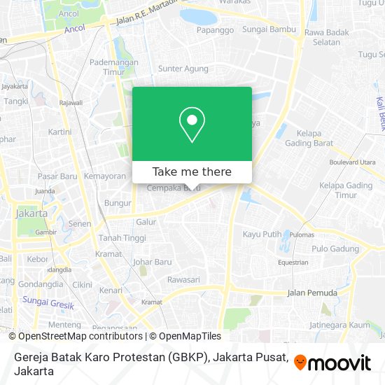 Gereja Batak Karo Protestan (GBKP), Jakarta Pusat map