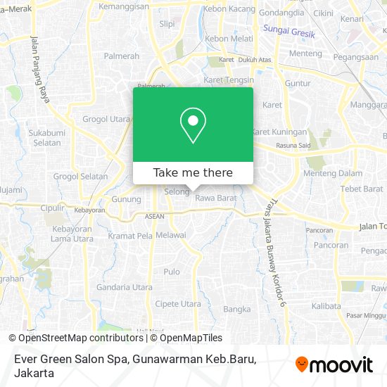Ever Green Salon Spa, Gunawarman Keb.Baru map