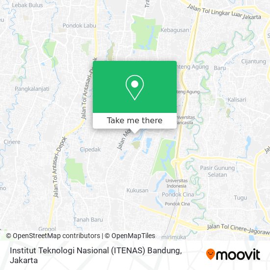 Institut Teknologi Nasional (ITENAS) Bandung map