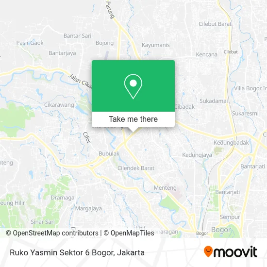 Ruko Yasmin Sektor 6 Bogor map