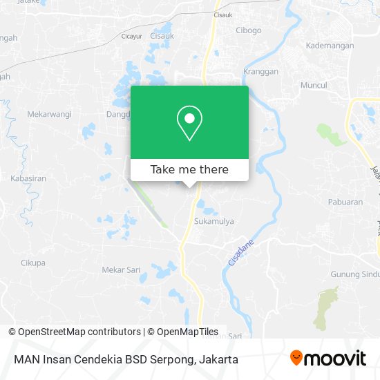 MAN Insan Cendekia BSD Serpong map