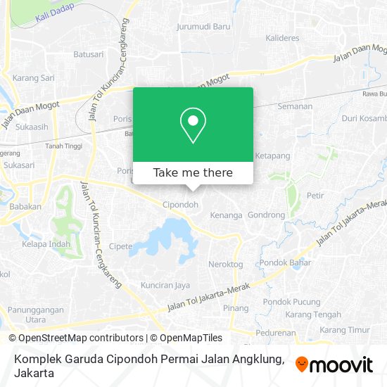 Komplek Garuda Cipondoh Permai Jalan Angklung map