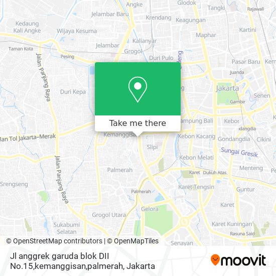 Jl anggrek garuda blok DII No.15,kemanggisan,palmerah map