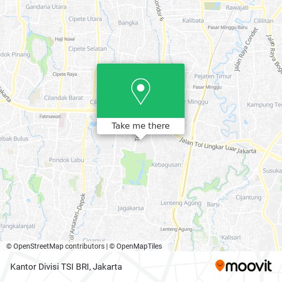 Kantor Divisi TSI BRI map